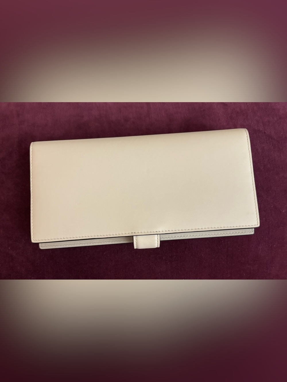 Mulberry Lana Long Bifold Wallet Chalk Leather Gold Foundry Lock - Picture 2 of 10